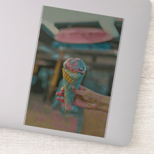 Ice cream flavor sticker