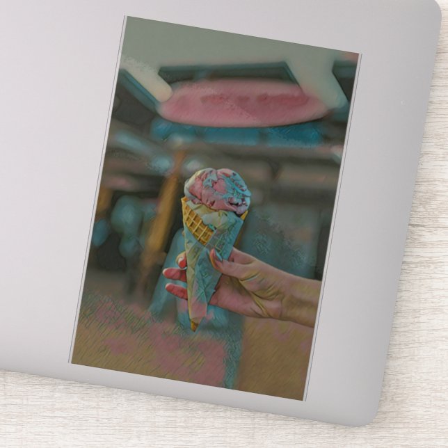 Ice cream flavor sticker (Detail)