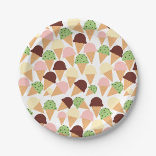 Ice Cream Flavors Paper Plates
