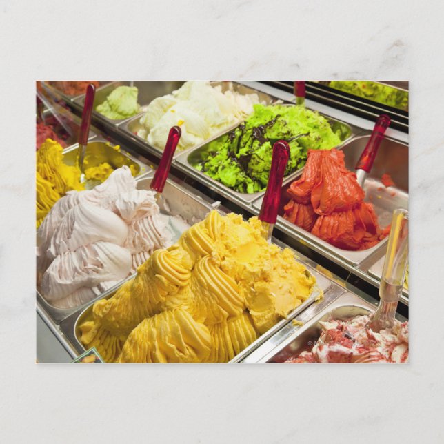 Ice cream flavors, Paris Postcard (Front)