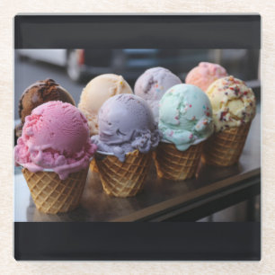 Ice Cream Flight Glass Coaster