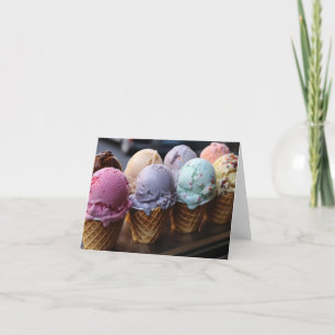 Ice Cream Flight Letterpress Thank You Card