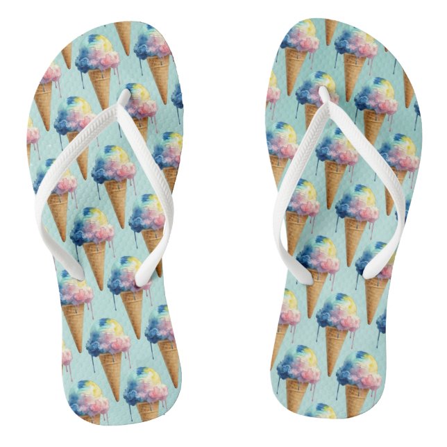 Ice Cream Flip Flops (Footbed)