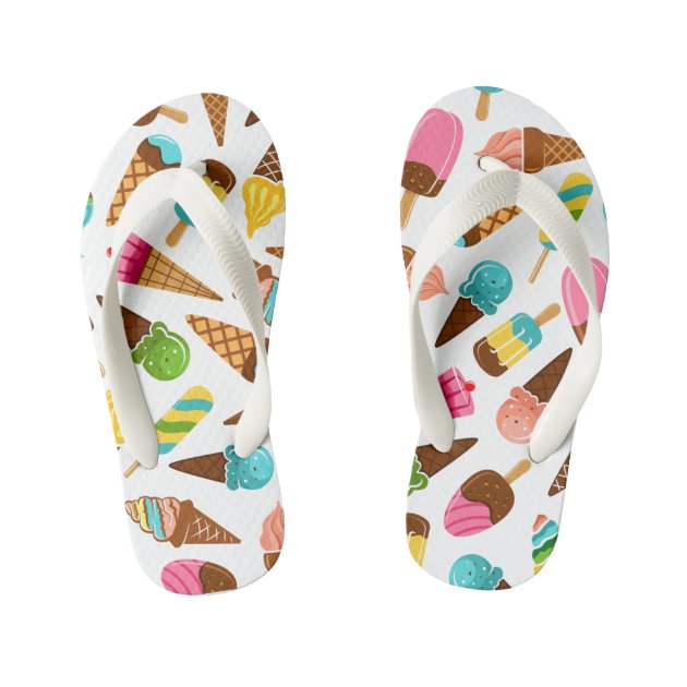 cream flip flops