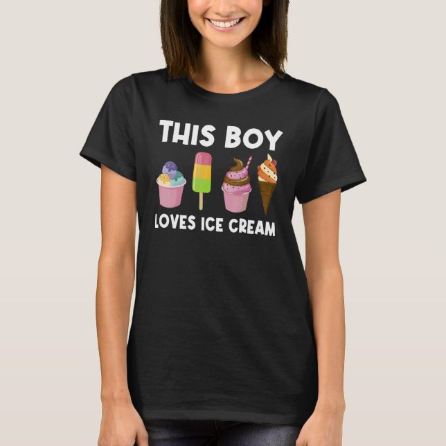 Ice Cream For Boys Kids Ice Cream  Costume T-Shirt (Front)