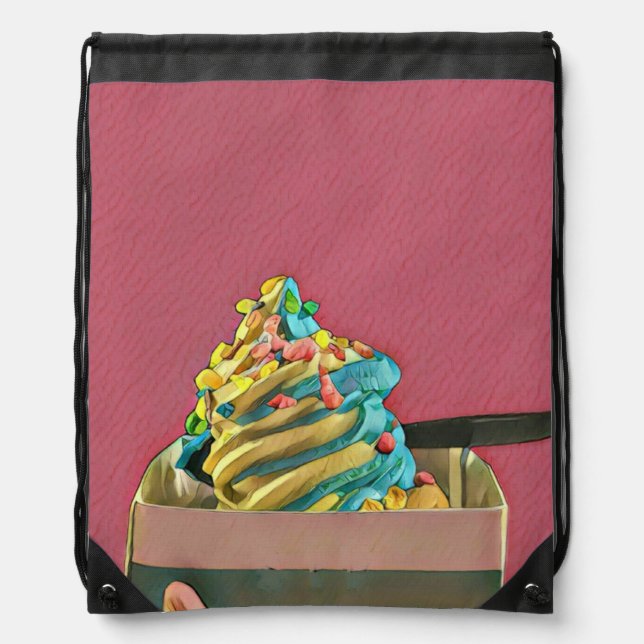 Ice cream for kids drawstring bag (Front)