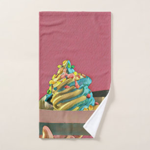 Ice cream for kids hand towel 