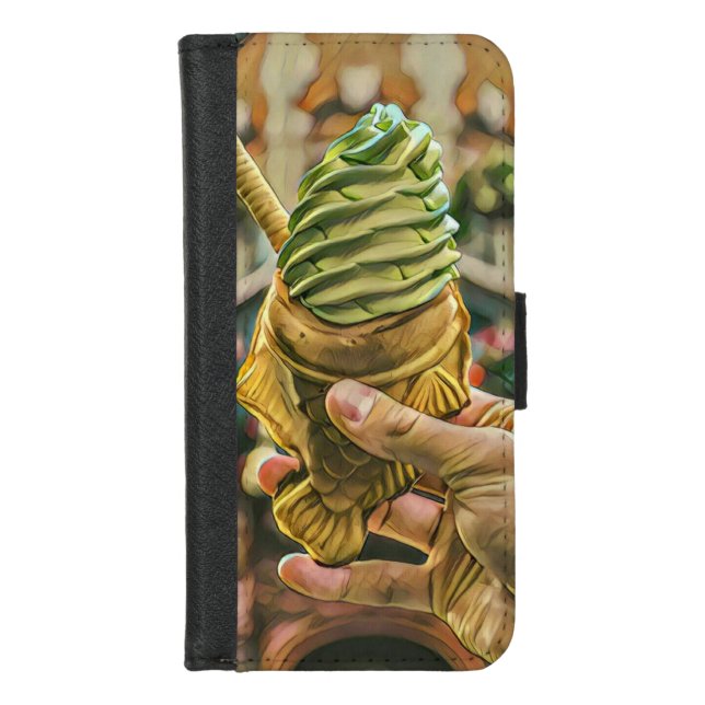 Ice cream for kids iPhone wallet case (Front)