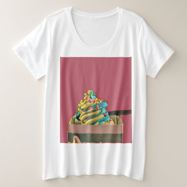 Ice cream for kids plus size T-Shirt (Design Front)