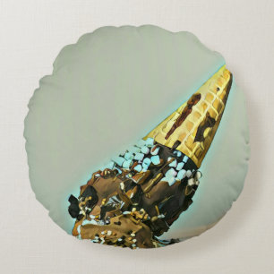 Ice cream for kids round pillow