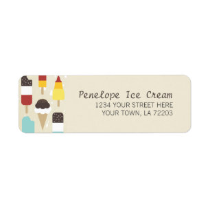 Ice Cream & Frozen Treats Return Address Labels