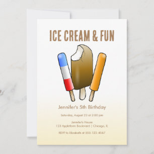 Ice Cream & Fun Birthday Invitation