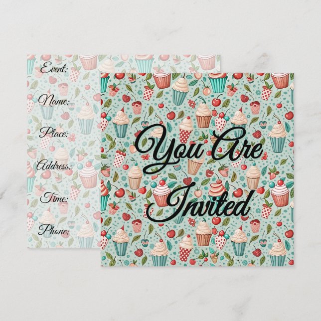 Ice Cream Fun Invitation (Front/Back)