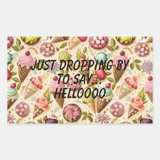 Ice Cream Fun Rectangular Sticker