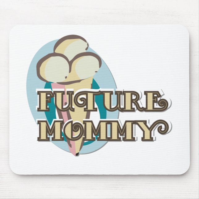 Ice Cream Future Mommy Tshirts and Gifts Mouse Pad (Front)
