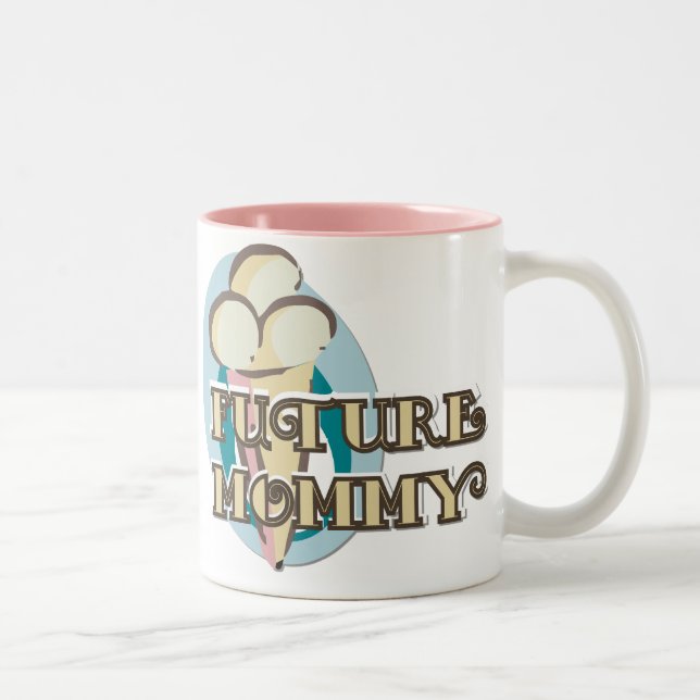 Ice Cream Future Mommy Tshirts and Gifts Two-Tone Coffee Mug (Right)