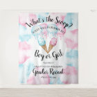 Ice cream gender reveal back drop. tapestry