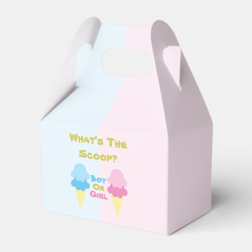 Ice Cream Gender Reveal Favor Boxes