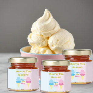 Ice Cream Gender Reveal Honey Jar Favors