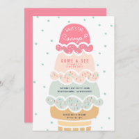 Ice Cream Gender Reveal Invitation