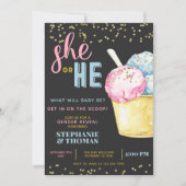 Ice Cream Gender Reveal Invitation (Front)