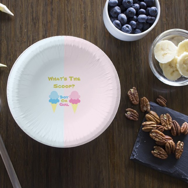 Ice Cream Gender Reveal Paper Bowls (Creator Uploaded)