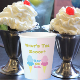 Ice Cream Gender Reveal Paper Cups