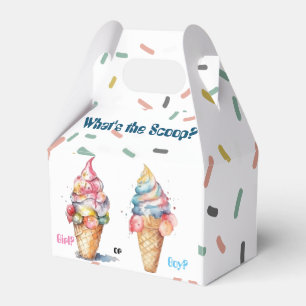 Ice Cream Gender Reveal Party Favor Boxes