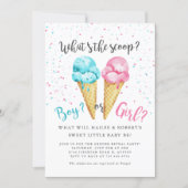 Ice Cream Gender Reveal Party Invitation (Front)