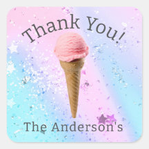 Ice Cream Gender Reveal Thank You Girl