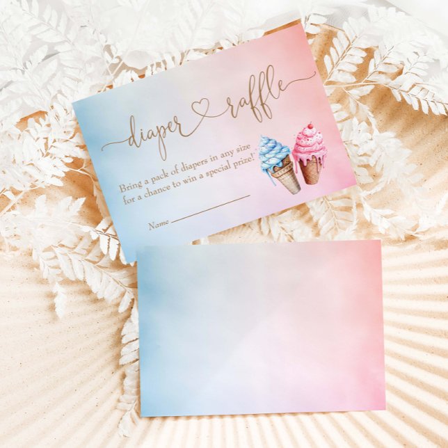 Ice cream Gender Reveal What's The Scoop  Enclosure Card (Creator Uploaded)