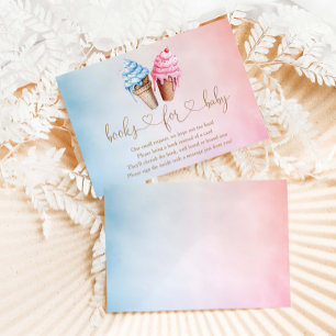 Ice cream Gender Reveal What's The Scoop  Enclosure Card