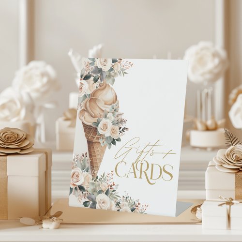 Ice Cream Gifts And CardsFloral Boho Bridal Shower Pedestal Sign