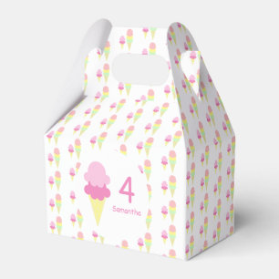 Ice Cream Girl Birthday Favor Boxes