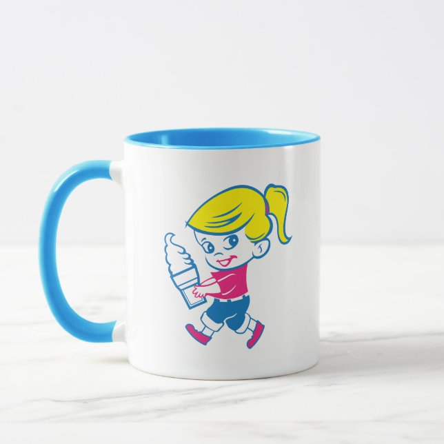 Ice Cream Girl Mug in Blue (Left)