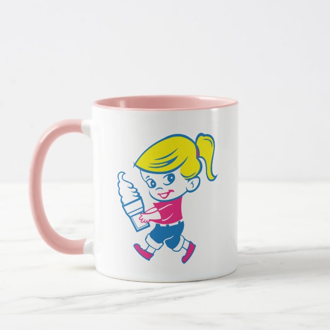 Ice Cream Girl Mug in Pink (Left)