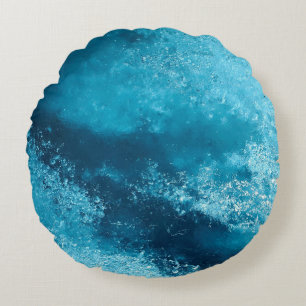Ice cream glacier frozen cold ice round pillow