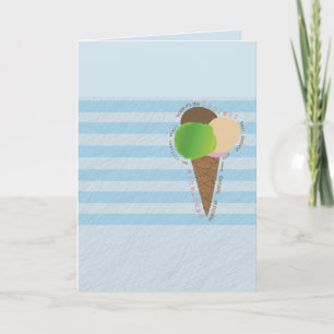 Ice Cream Happy Birthday Card