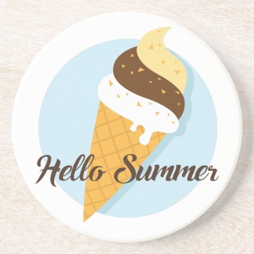 Ice Cream Hello sandstone coaaster Coaster