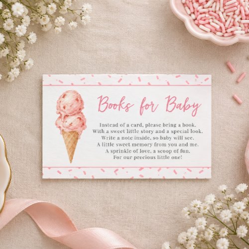 Ice Cream Here’s The Scoop Sprinkle Books For Baby Enclosure Card