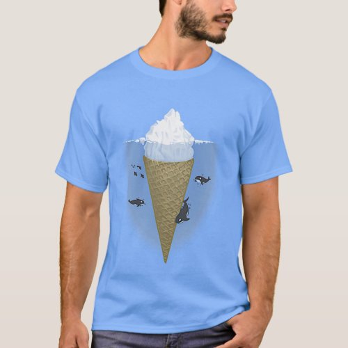 Ice_cream Iceberg Killer Whale Nature Arctic art T_Shirt