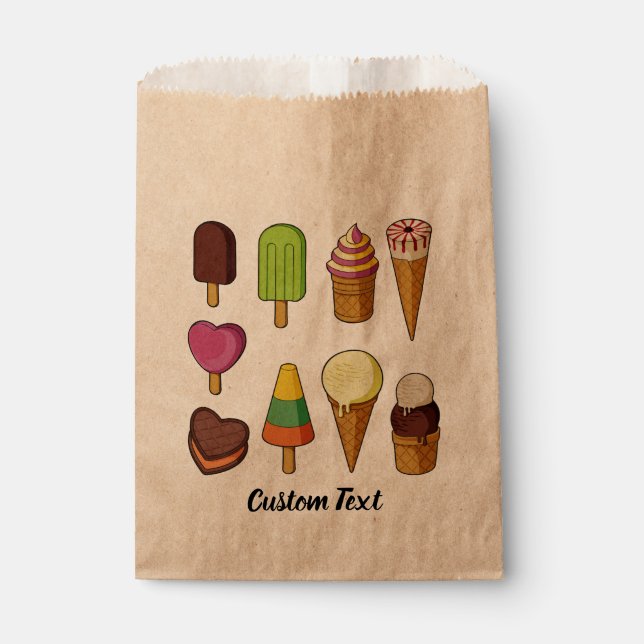 Ice Cream Icons Favor Bag (Front)