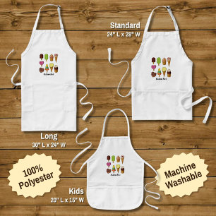 Ice Cream Icons Long Apron
