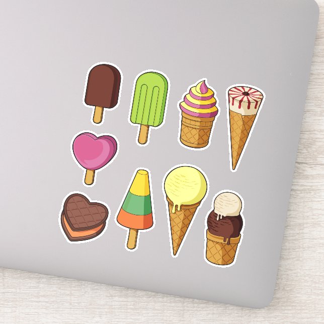 Ice Cream Icons Sticker (Detail)