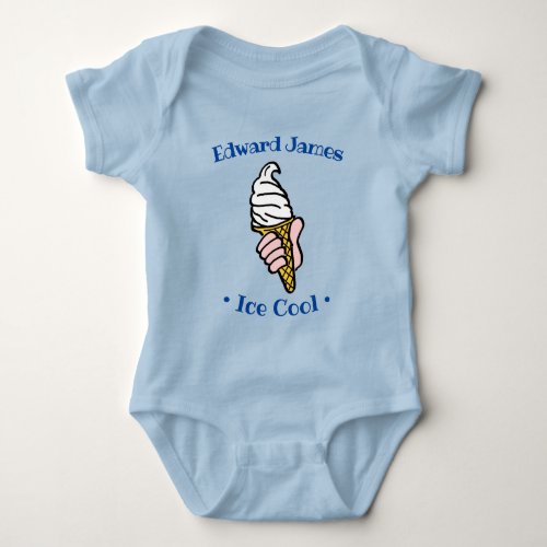 Ice Cream Image on a Newborn Baby Bodysuit