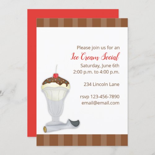 Ice Cream Invitation