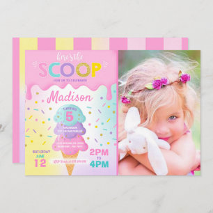 Ice Cream Invitation Ice Cream Birthday Party