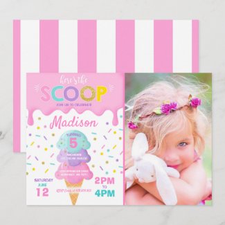 Ice Cream Invitation Ice Cream Birthday Party