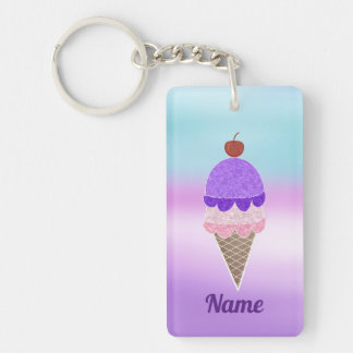 Ice Cream Key Chain - Personalized