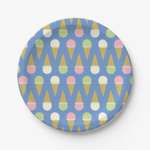 Ice Cream Kids Birthday Party Paper Plates